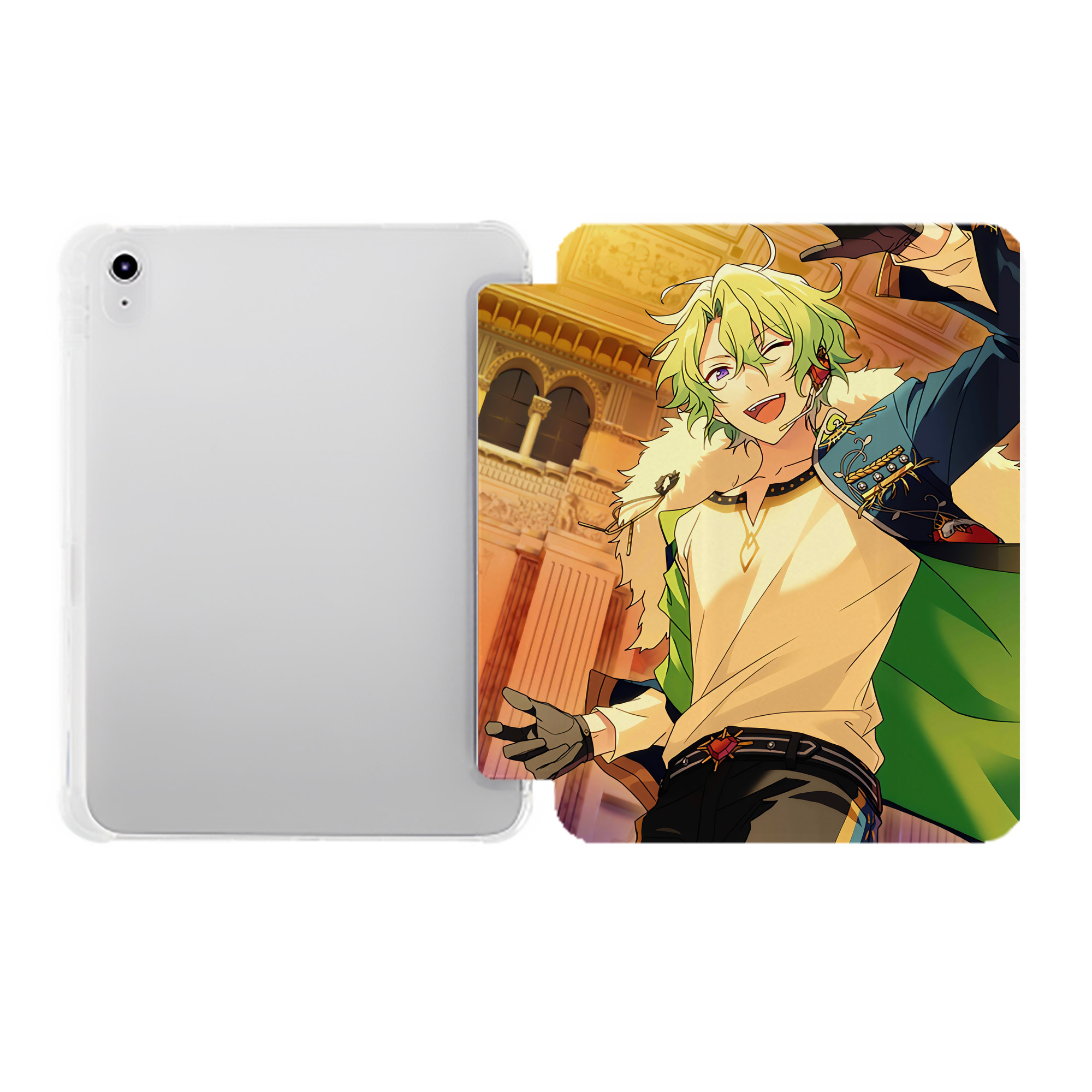 （画像用） あんさんぶるスターズ! Ensemble Stars IPad ケース ペン収納付き 三つ折りスタンド PUレザー×シリコン 対応機種9.5/10.5/10.9インチ